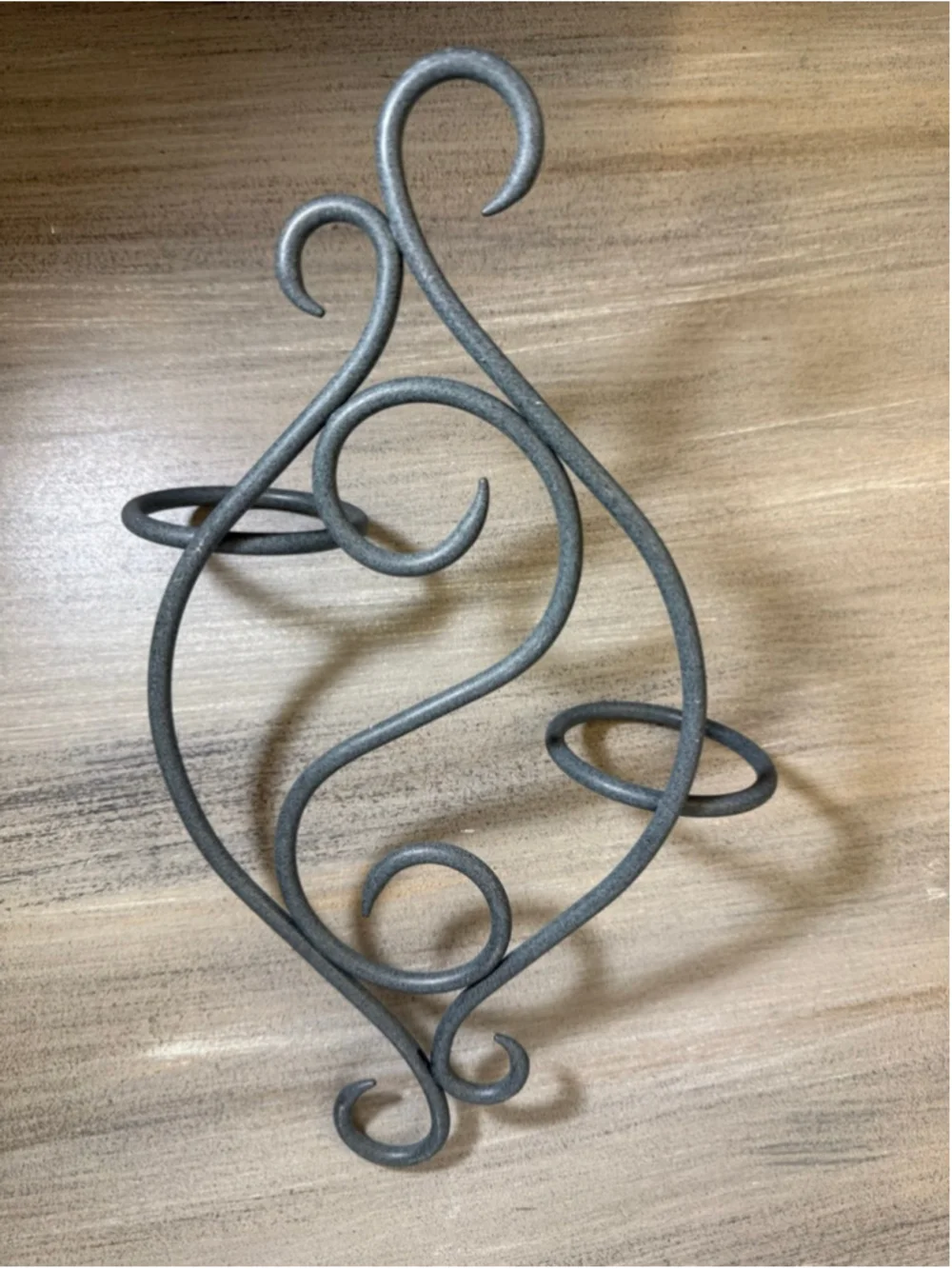 set of two scrollwork metal wall sconces approx 13x9”